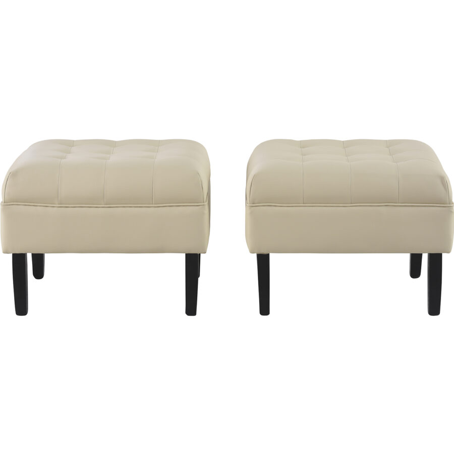 Set Pouf Wood 1C PU 00