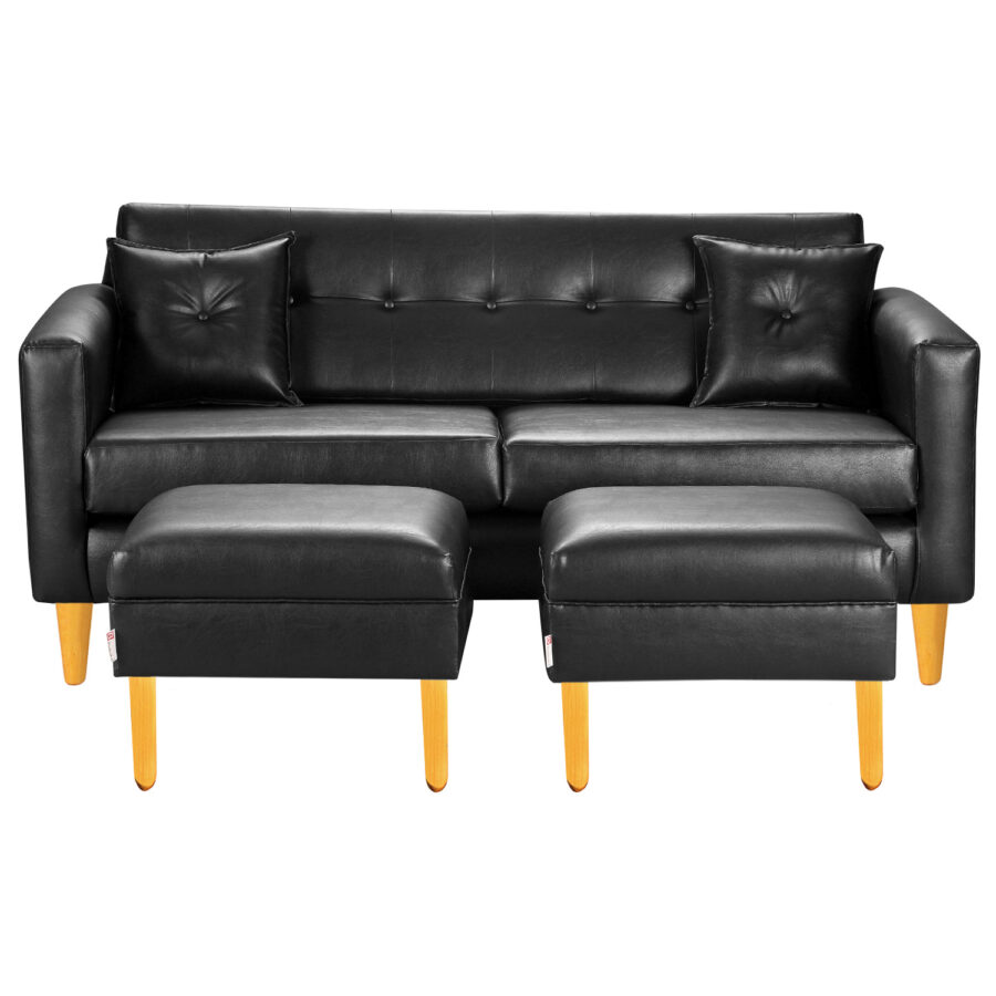 Sofa New Retro 3C+2 Pouf PU 04
