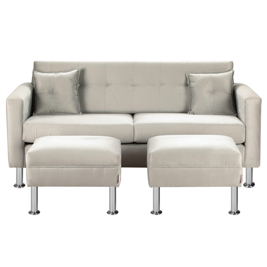 Sofa New Retro 3C+2 Pouf Felpa 12