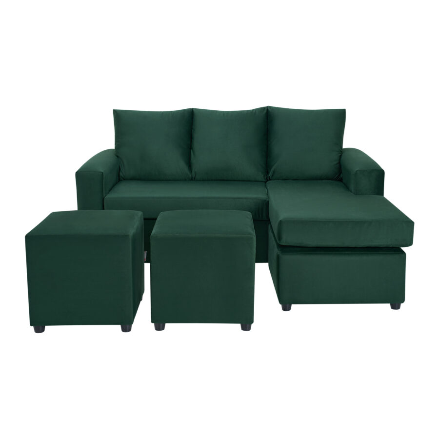 Sof? Bi-L 3C+2 Pouf Felpa 30