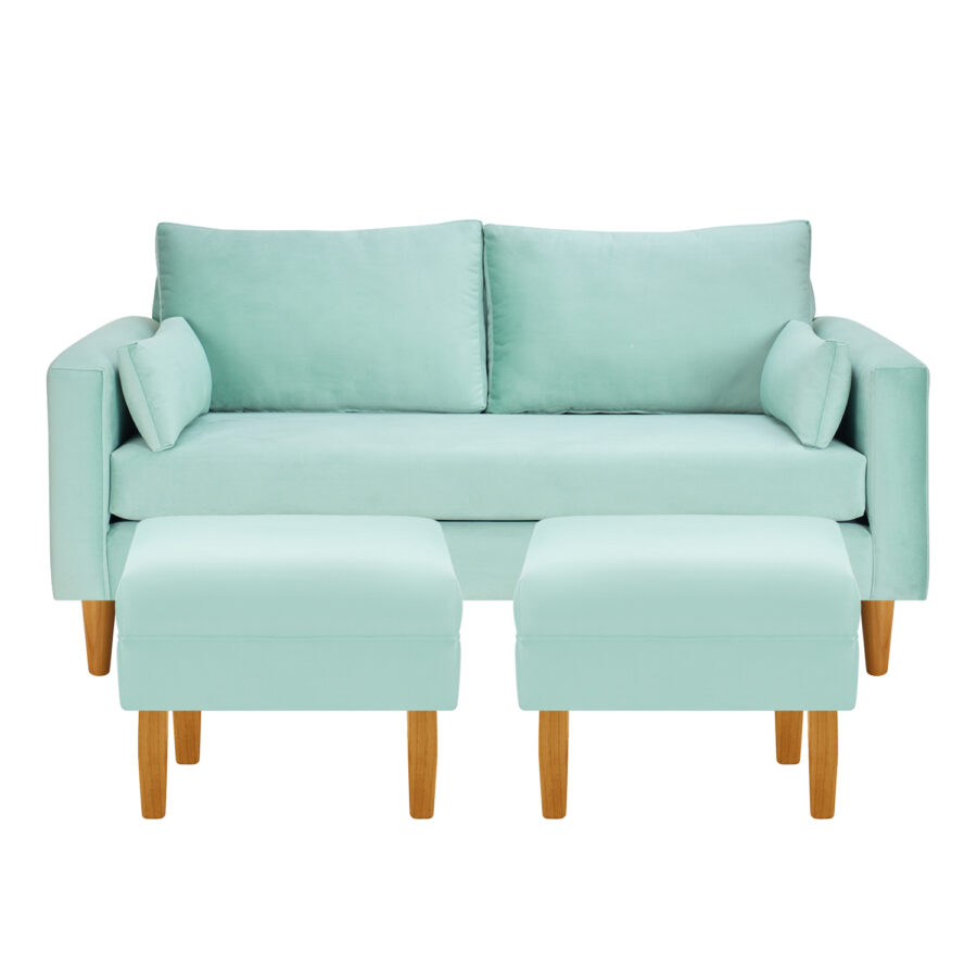 Sofa Sky 3C + 2 Pouf Felpa 04