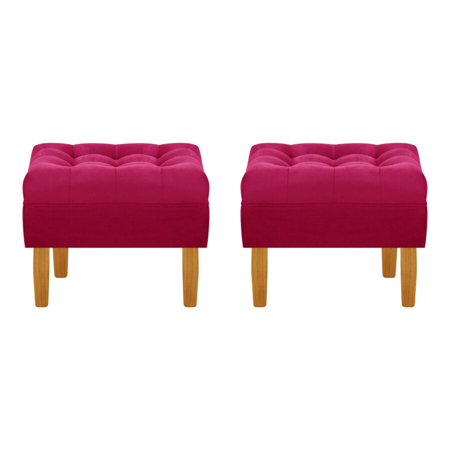 Set Pouf Wood 1C Felpa 04